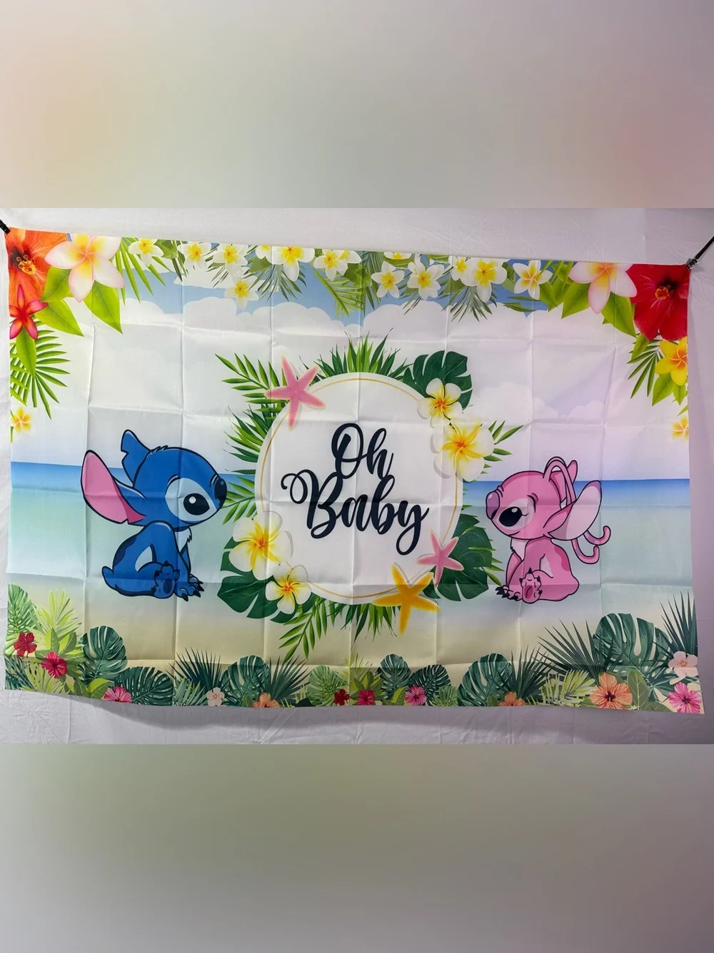 Lilo & Stitch “Oh Baby” Backdrop Banner 5x3Ft.